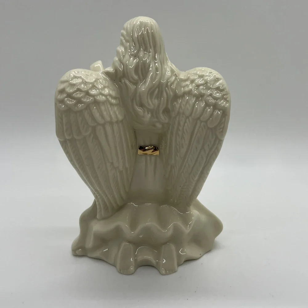 Lenox‎ Guardian Angel Playing Harp Porcelain Figurine 4 1/2